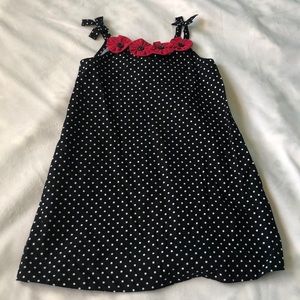 Black and White Dotted Kid’s Dress